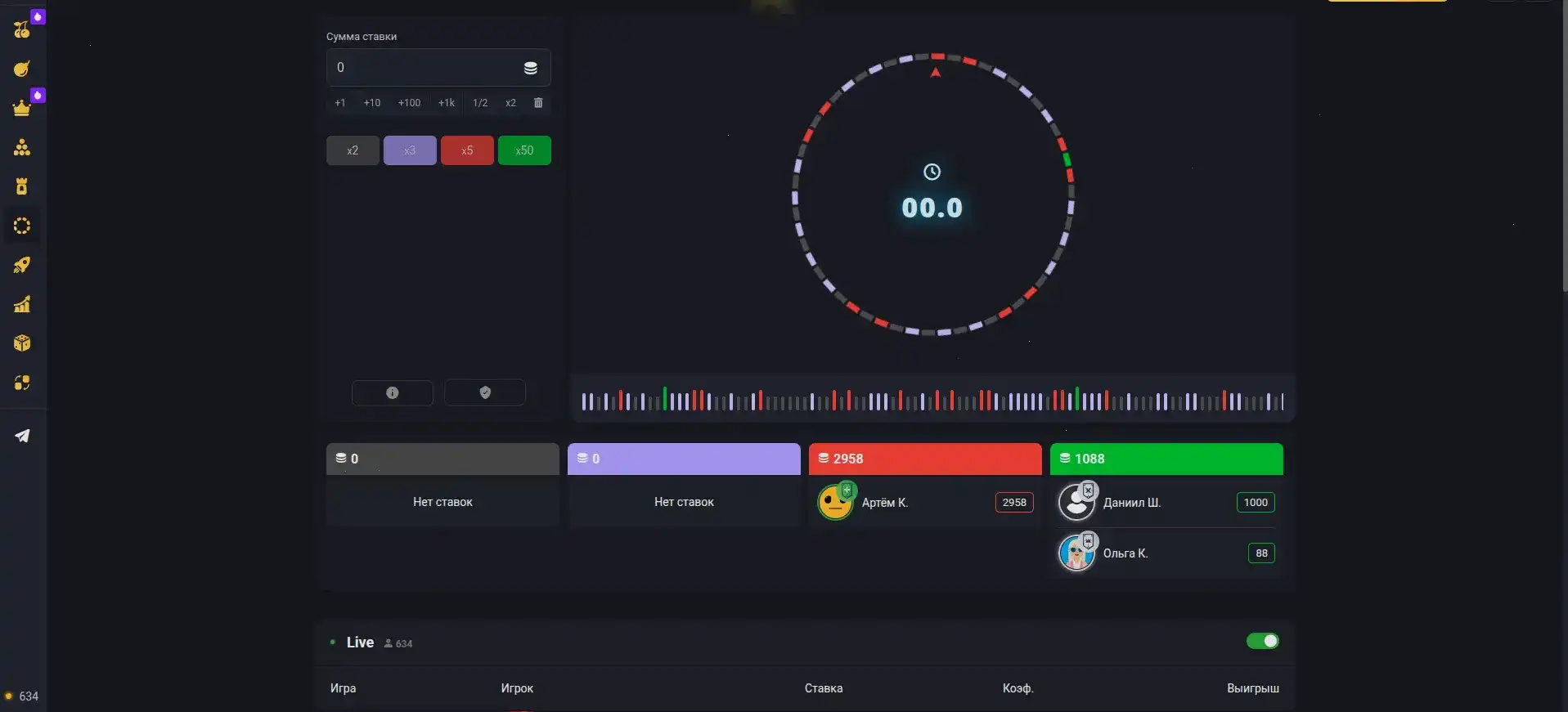 Интерфейс игрового зала казино Иззи с слотами